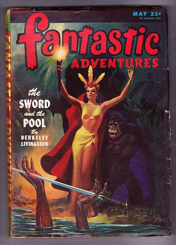Sci-Fi pulp FANTASTIC ADVENTURES May 1946 – Frank R. Paul, J. Allen St. John