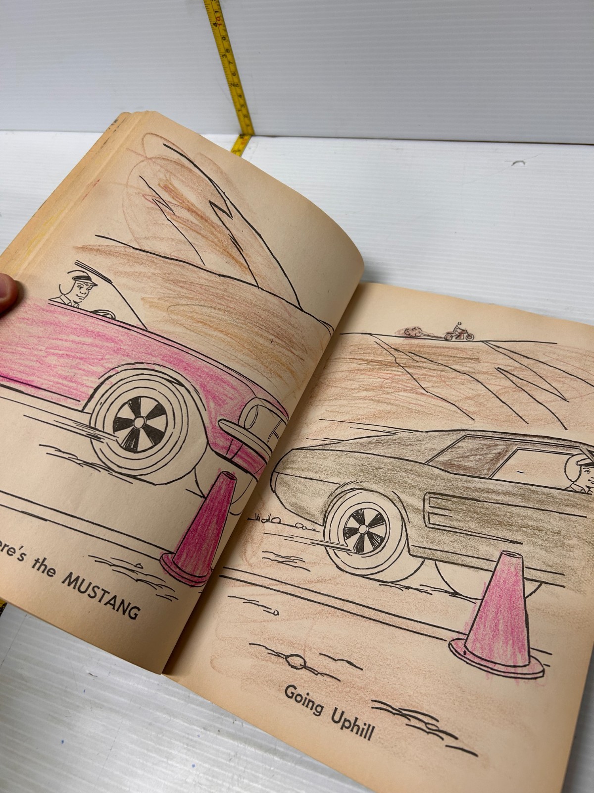 Vtg Hot Wheels Coloring Book 1969 Mattel Whitman Authorized Edition Rare- Read