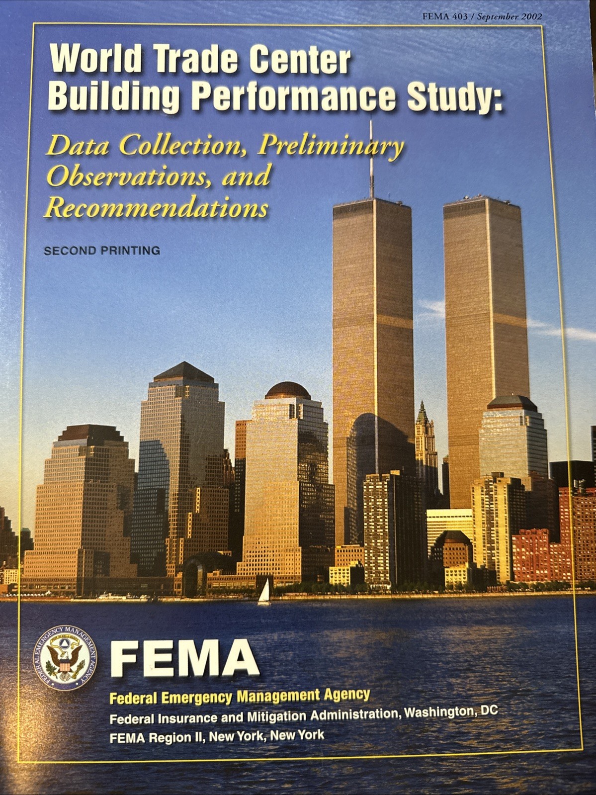 World Trade Center Building Performance Study (FEMA 403 / Sep 2002 Paperback)