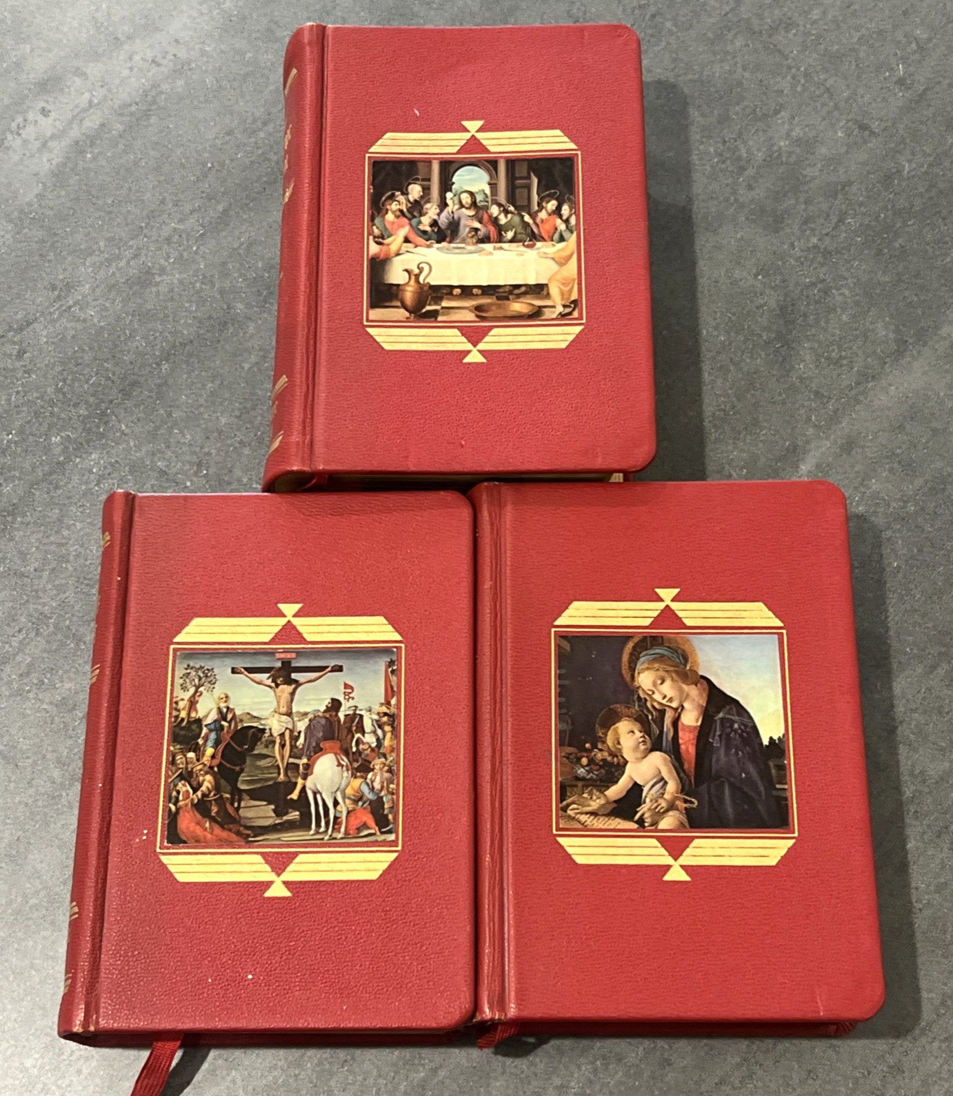 1954 Catholic Press Book Set – Prayer Book, Life of Christ, The Catholic Missal