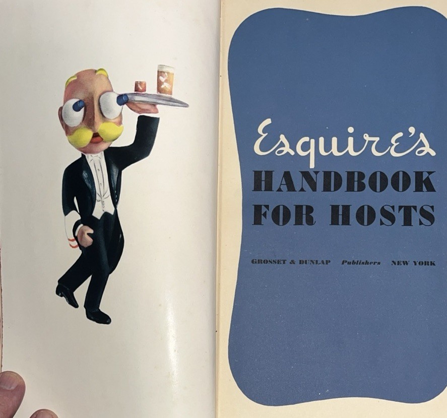 Esquire’s Handbook For Hosts 1949 Entertaining Guide with Cartoons Comic Relief