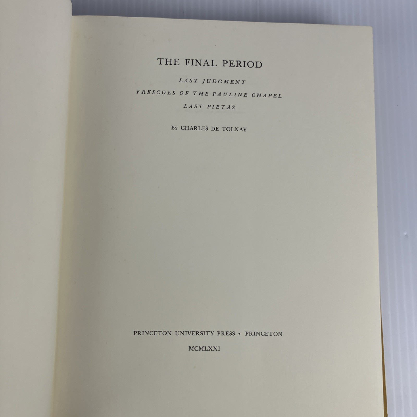 Michelangelo complete 5 volume book set by Charles De Tolnay art history