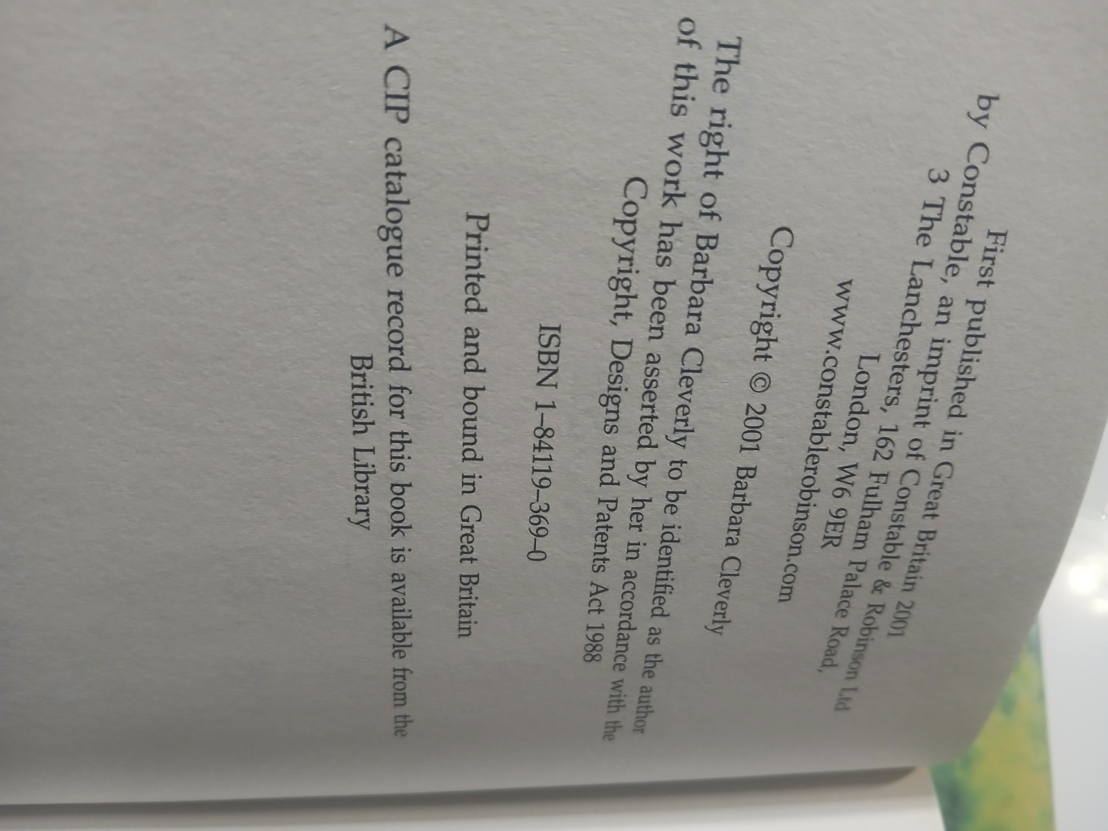The Last Kashmiri Rose/ Signed and Dated / Barbara Cleverly / UK 1st