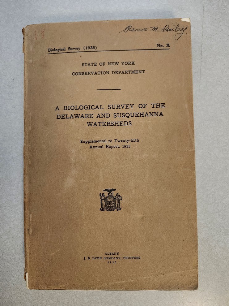Vintage Biological Survey of Delaware and Susquehanna Watersheds New York 1936!