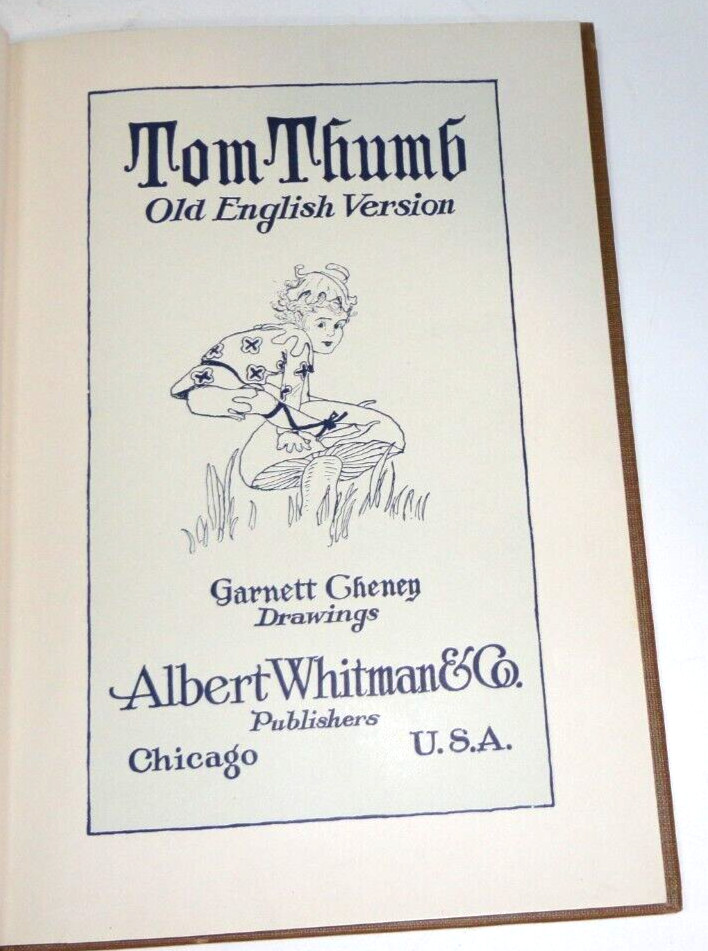 Tom Thumb old english version Albert Whitman, First Edition 1929 USA
