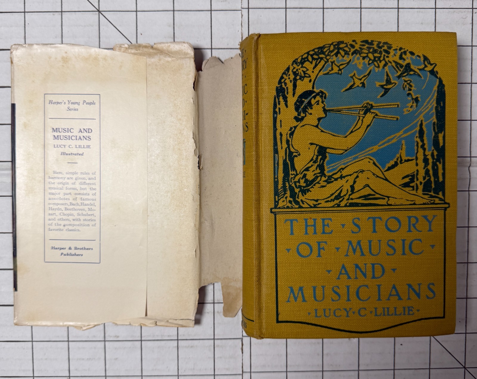 The Story of Music and Musicians by Lucy C. Lillie 1886, HC/DJ Ships Fast
