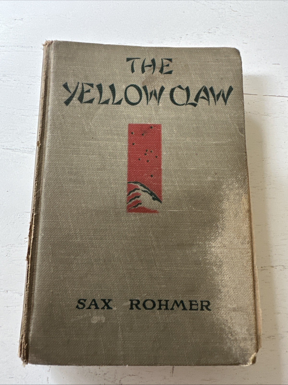 1920 The Yellow Claw by Sax Rohmer 3rd printing A. L. Burt hardcover Acceptable