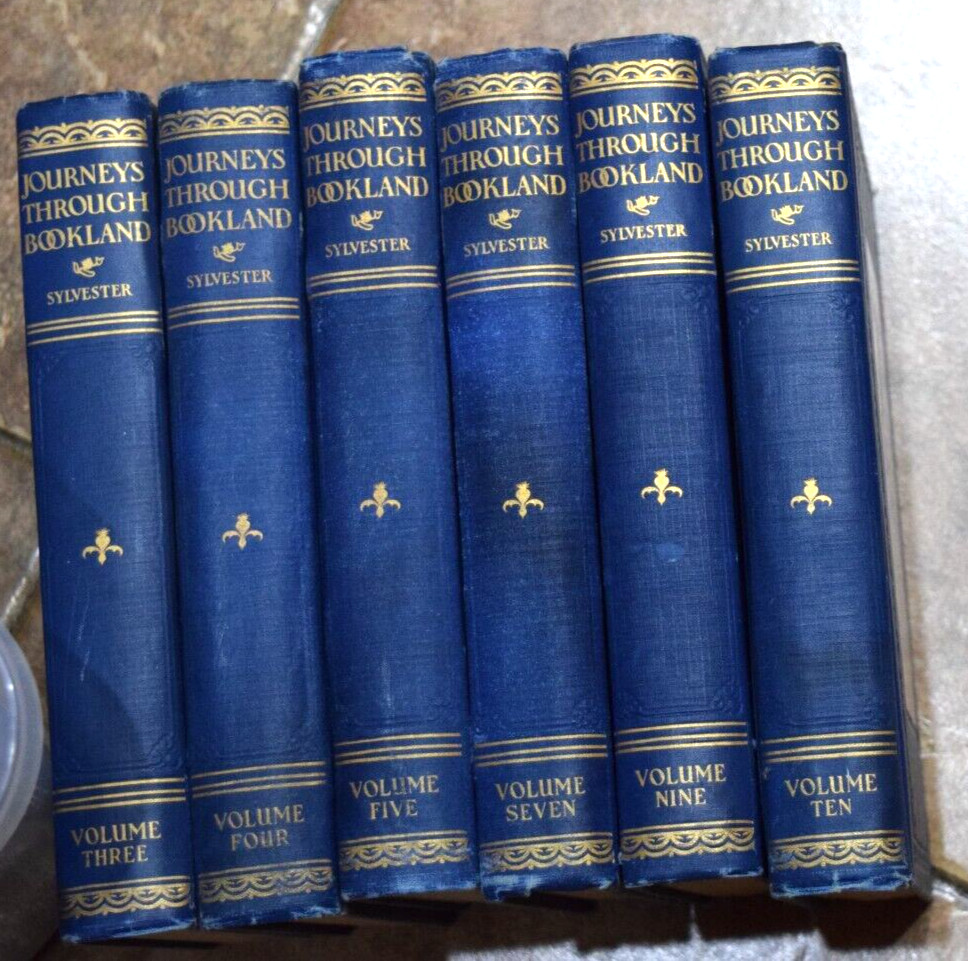 1922 Journeys Through Bookland Charles Sylvester Blue 6 Vol