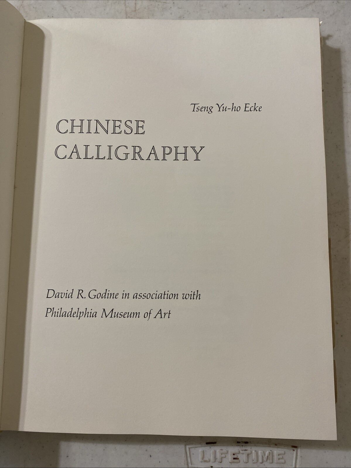 Tseng Yu-Ho Ecke / CHINESE CALLIGRAPHY 1971 1?? Edition; 3?? Printing