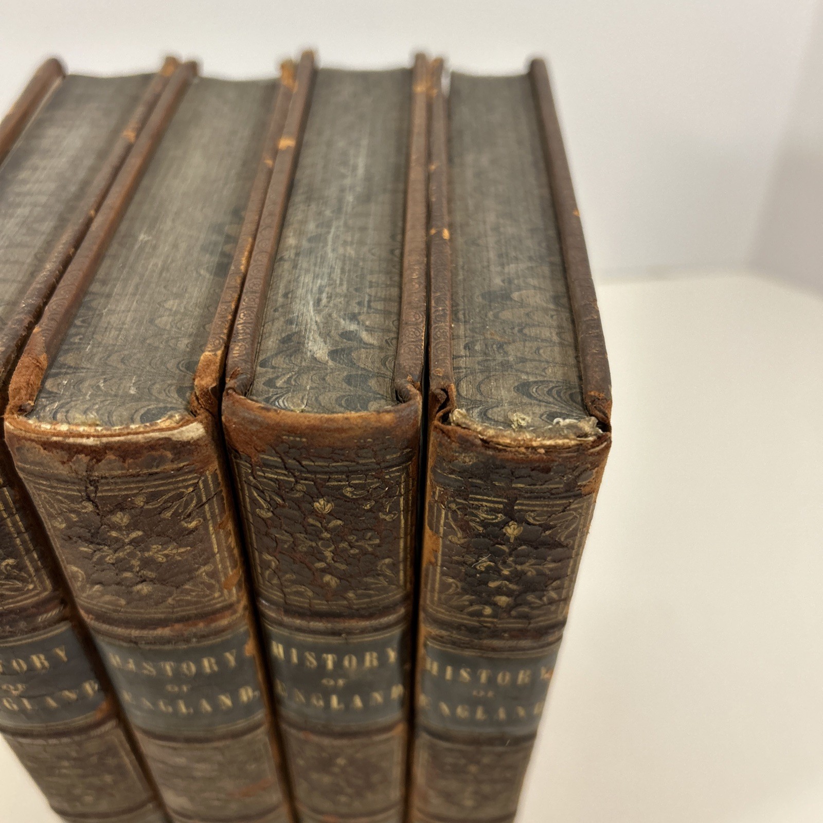 Tobias Smollett HISTORY OF ENGLAND in Four Volumes 1836 Antique Book Set