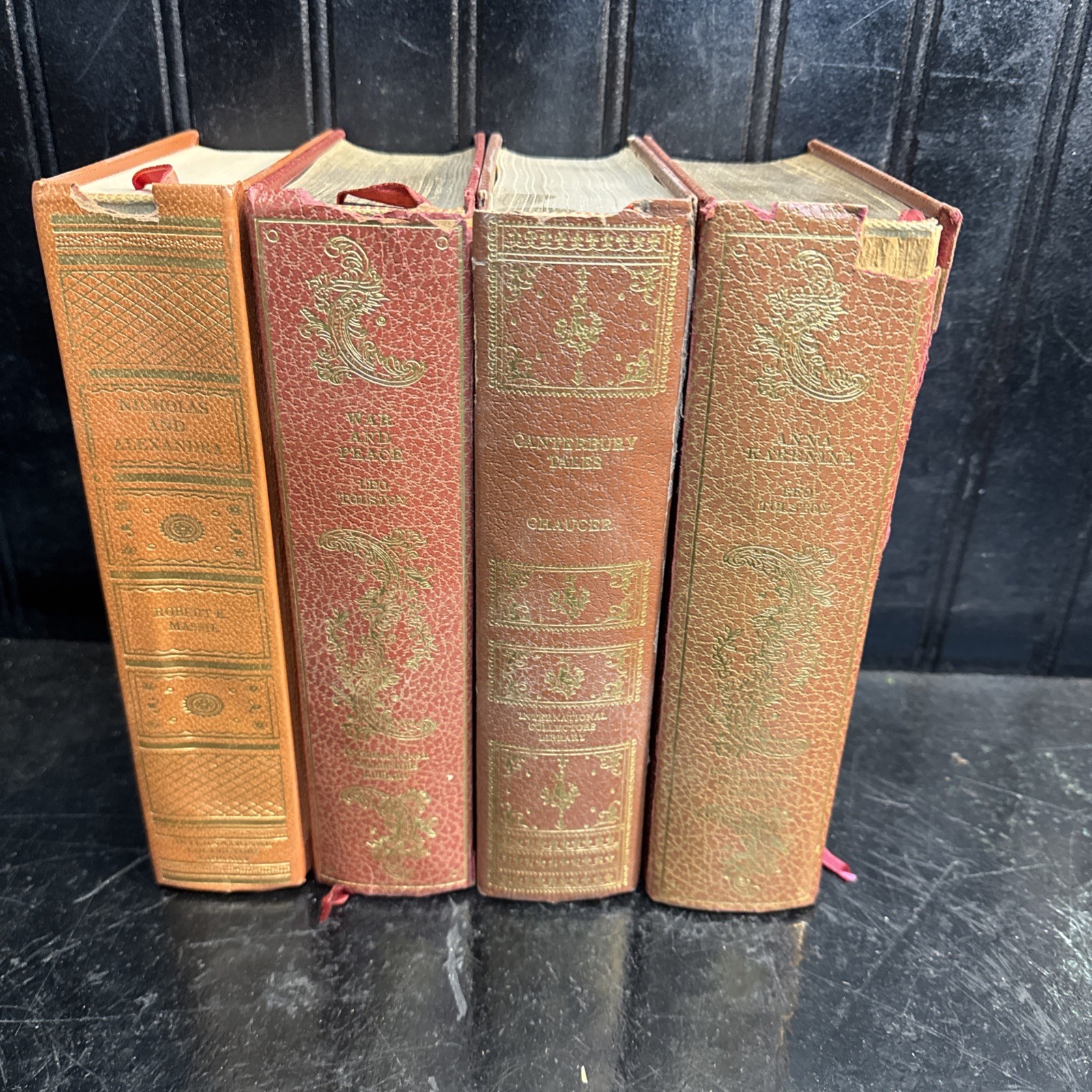 Vtg. Library Misc. Lot (4) Tolestoy,War and Peace,Nicholas Alexandra,Canterbary