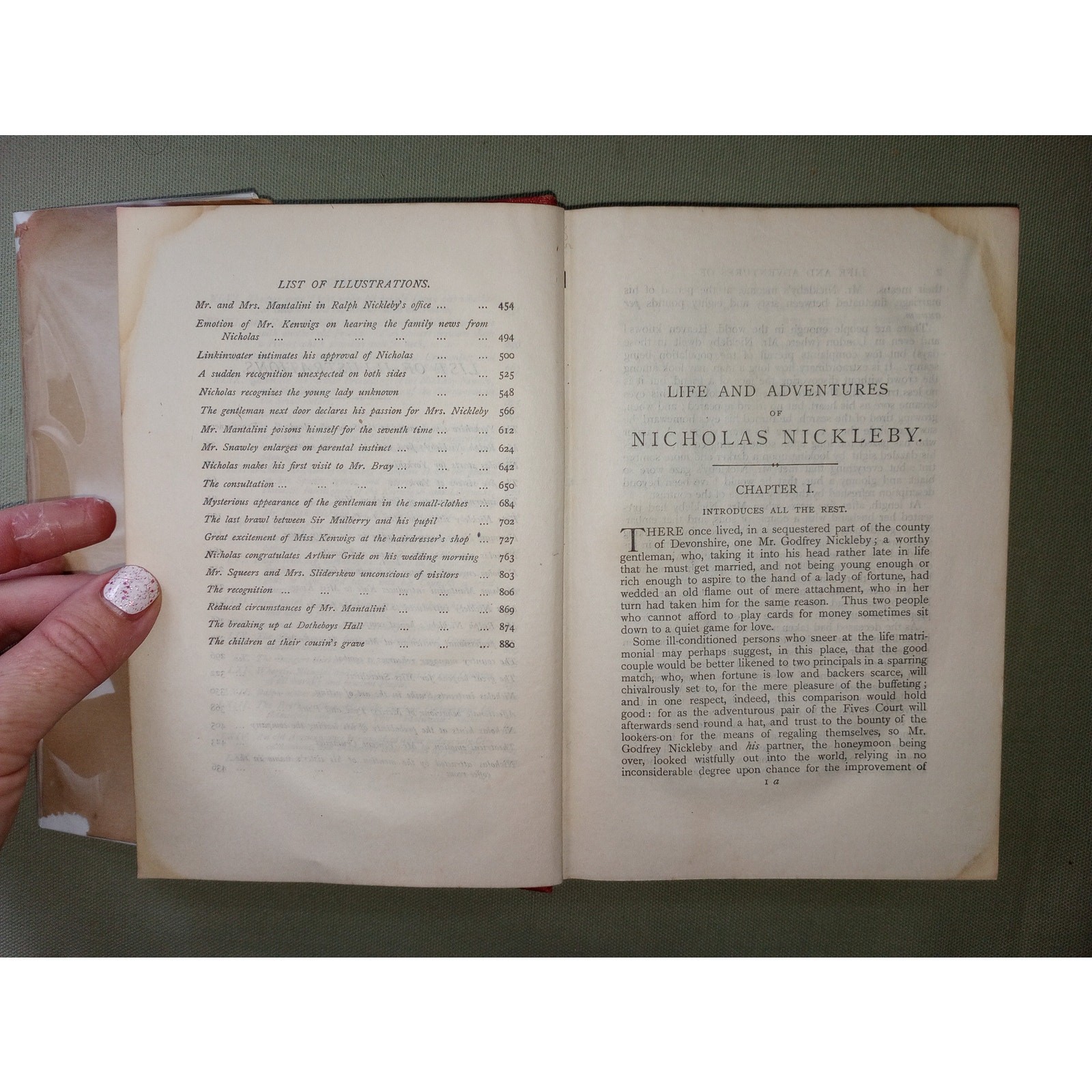 Antique Nicholas Nickleby Charles Dickens Illustrated Claud Lovat Fraser Art DJ