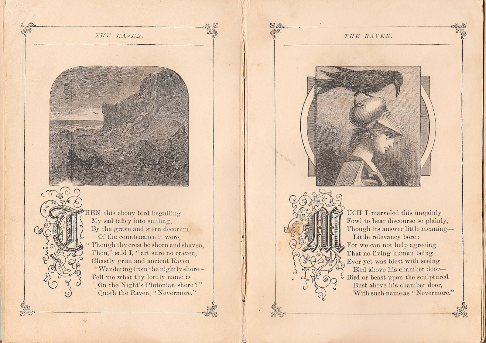 THE RAVEN (1870) EDGAR ALLAN POE, W. JENNINGS DEMOREST, 1ST SEPARATE EDITION
