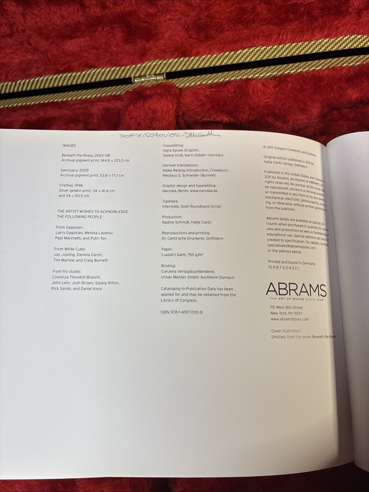 Gregory Crewdson In a Lonely Place Hardcover Cloth Abrams 2011 Photography