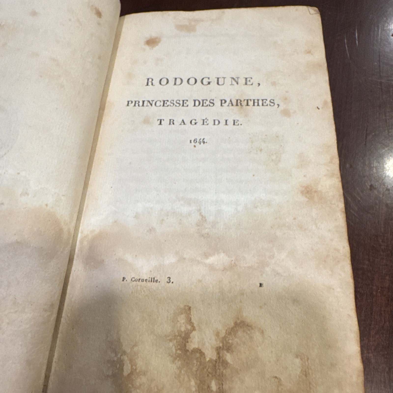 3 Antique 1822 Volumes-Chef-D’Oeuvres de P. Corneille Stereotype D’ Herhan