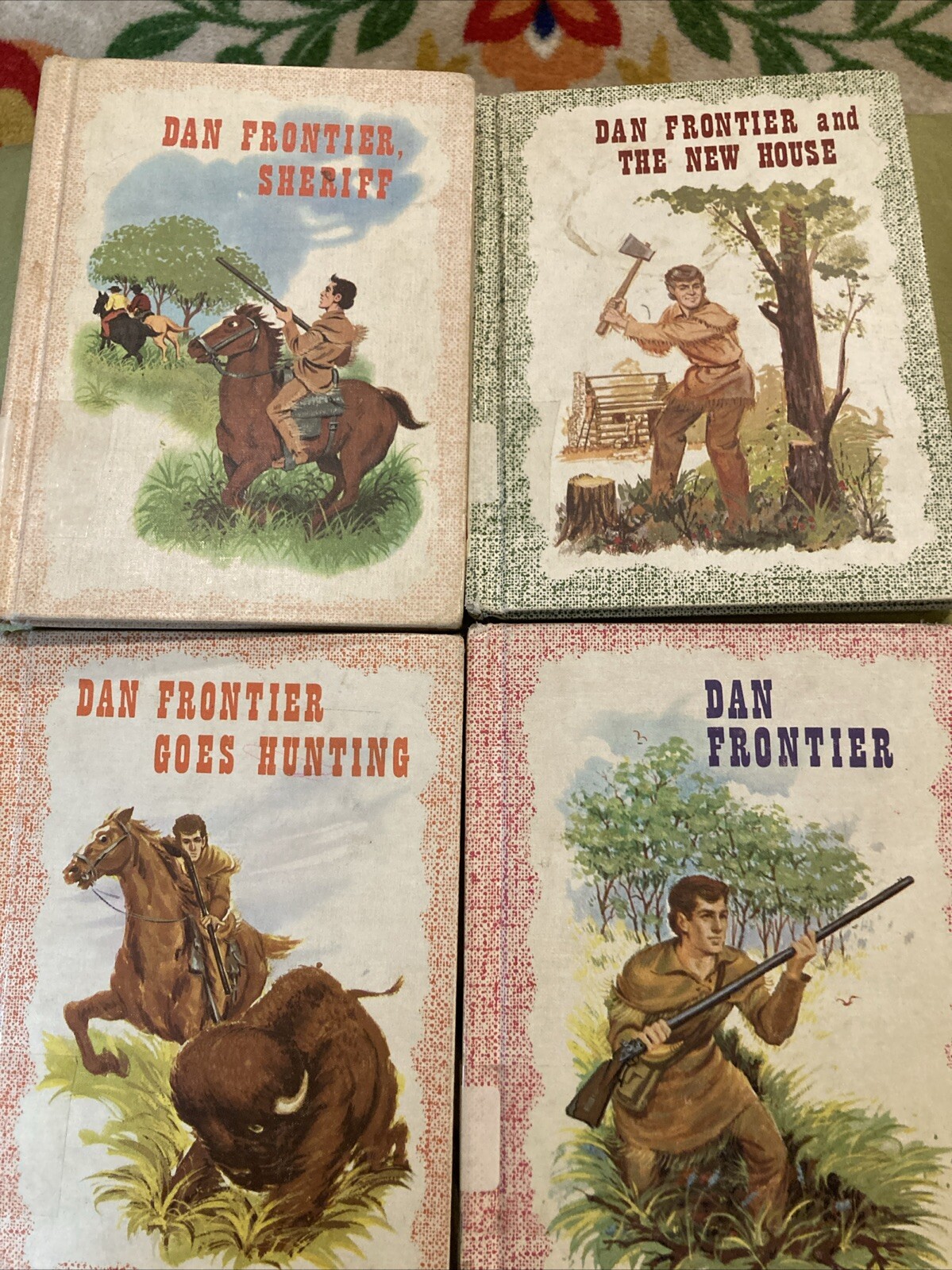 Lot of Four vintage Dan Frontier books By William Hurley, Illustrated Jack Boyd