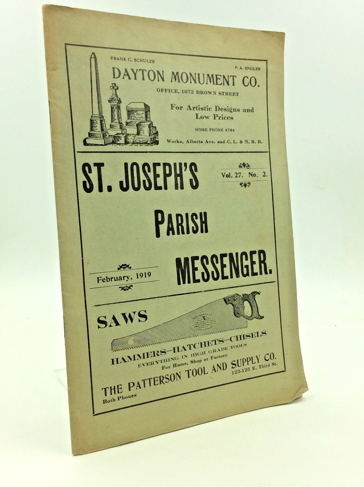 ST. JOSEPH’S PARISH MESSENGER – St. Joseph’s Catholic Church – Dayton, OH – 1919