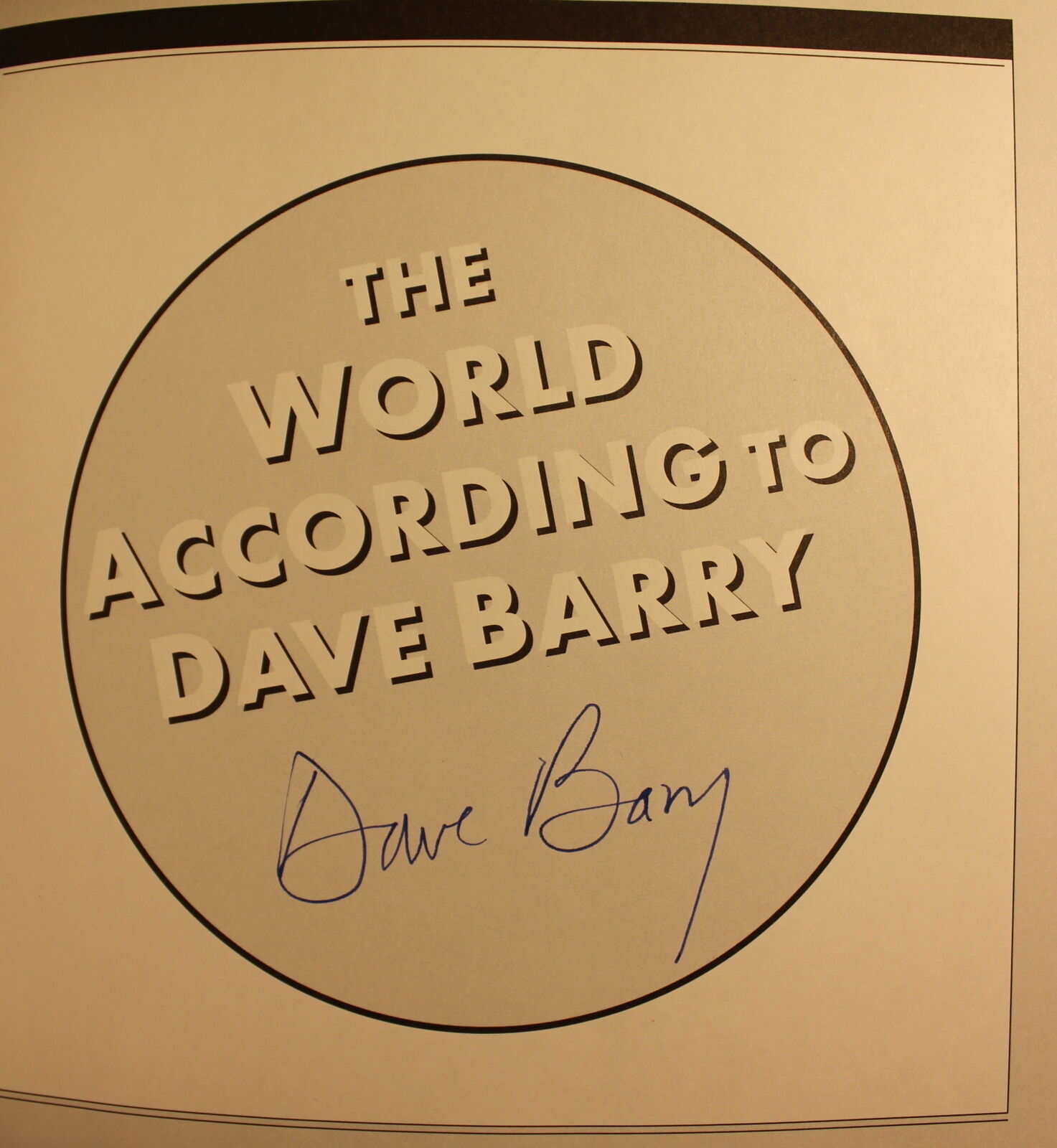 The World According to Dave Barry SIGNED / 1994