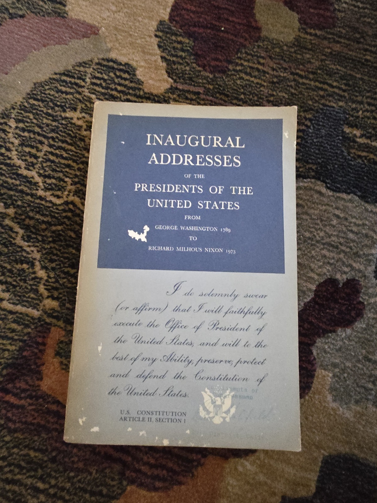 Inaugural Addresses of the Presidents of the United States