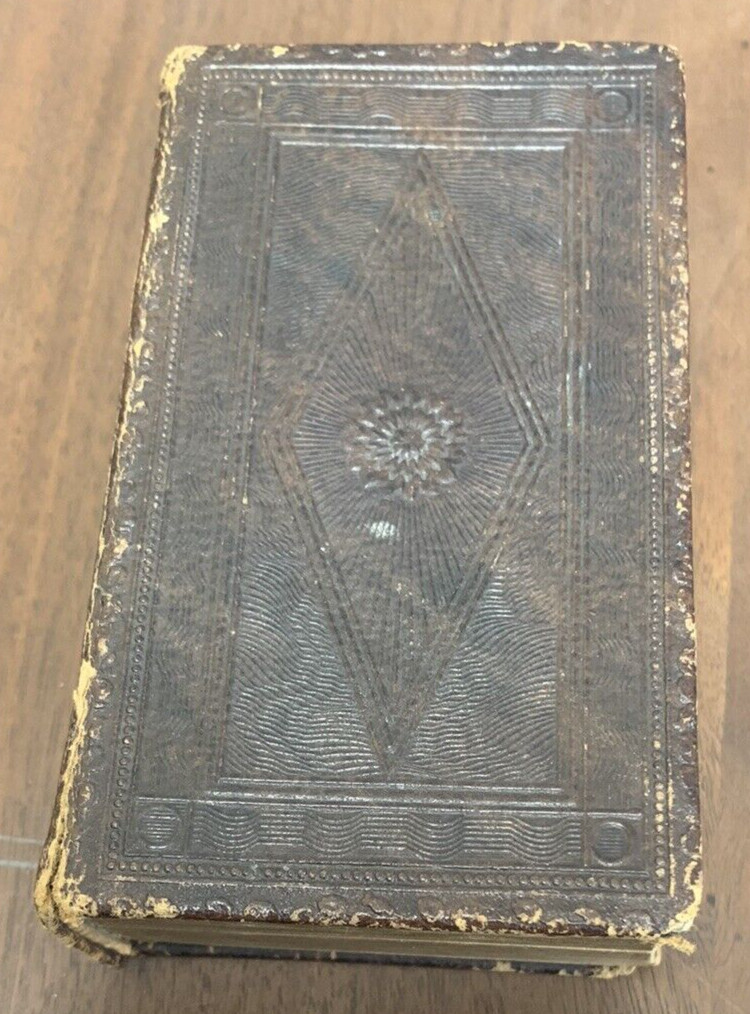 1857 New Testament Eyre & Spottswoode Publisher Miniature 2.2″x3.7″ Rare Antique