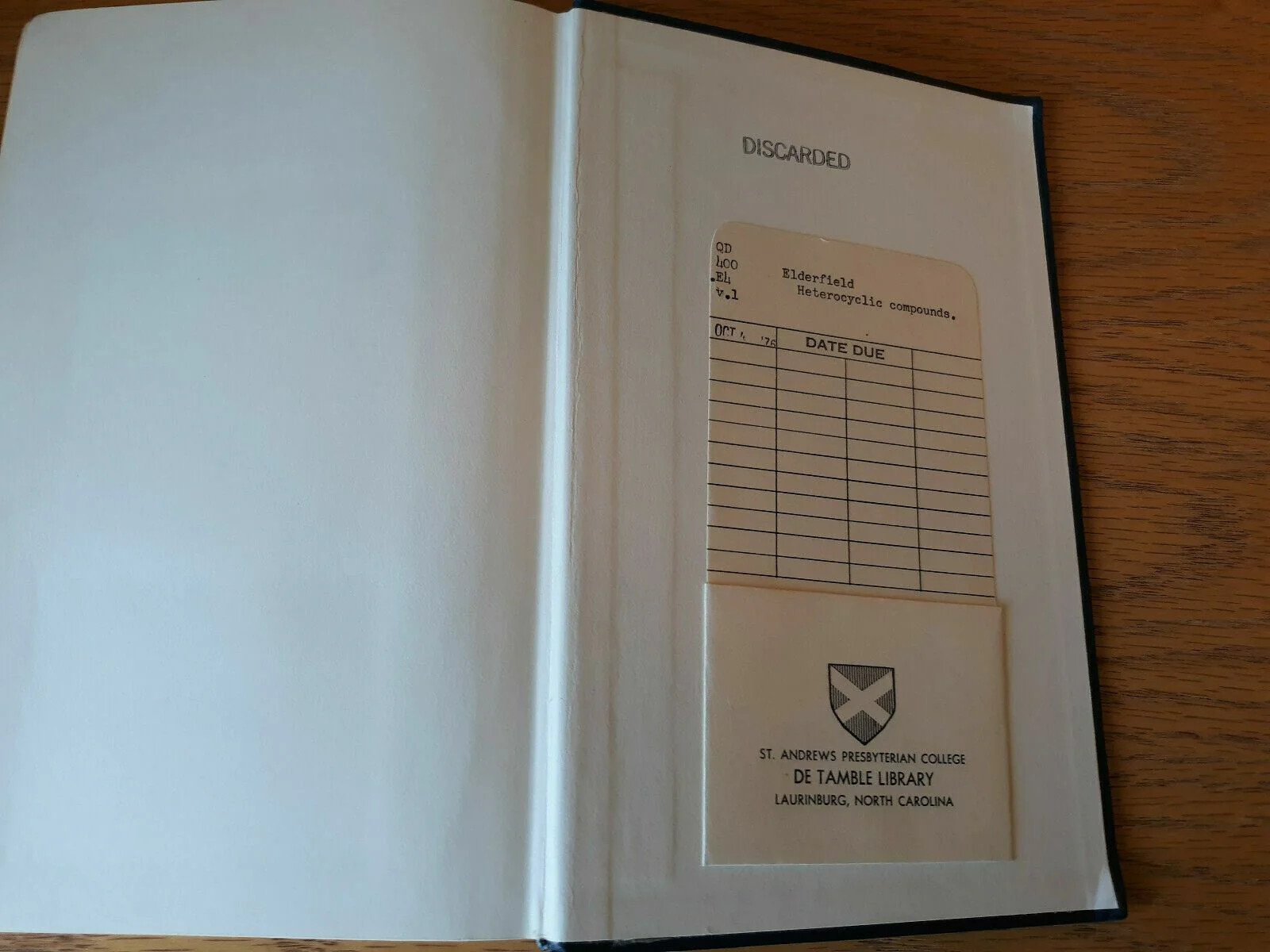 Heterocyclic Compounds By Robert Elderfield Vol 1 1959