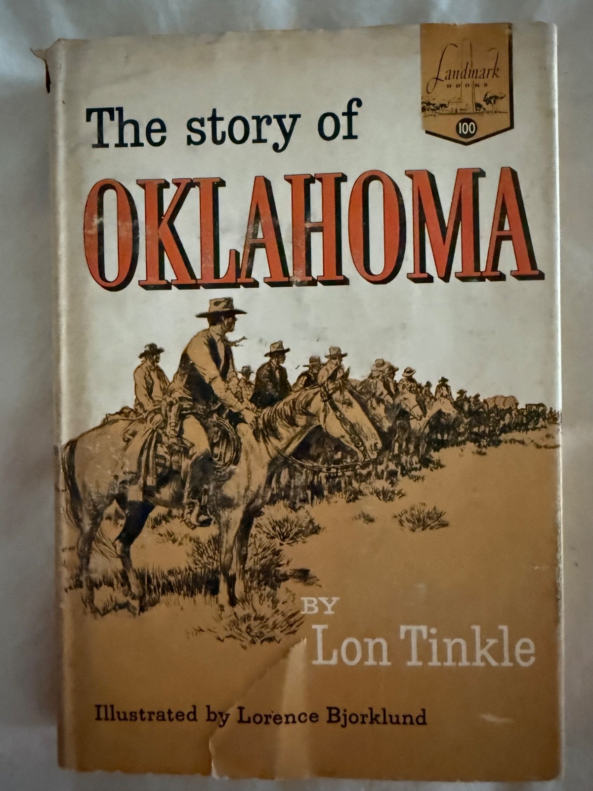 The Story of Oklahoma, Lon Tinkle, HB, DJ, Random House, Vintage 1962, VG cond