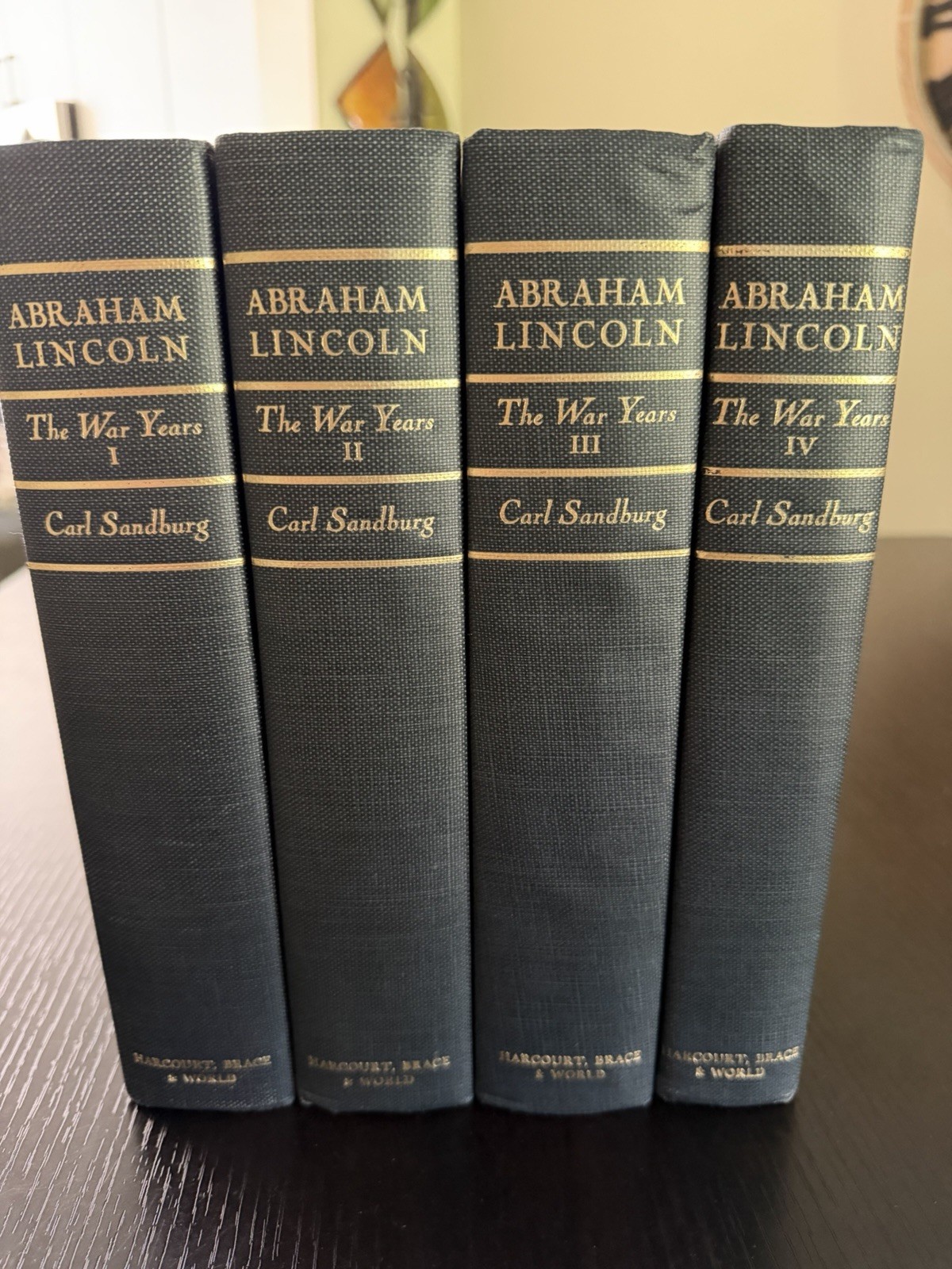 Carl Sandburg / ABRAHAM LINCOLN THE WAR YEARS Four Volumes Complete / Nice Set!