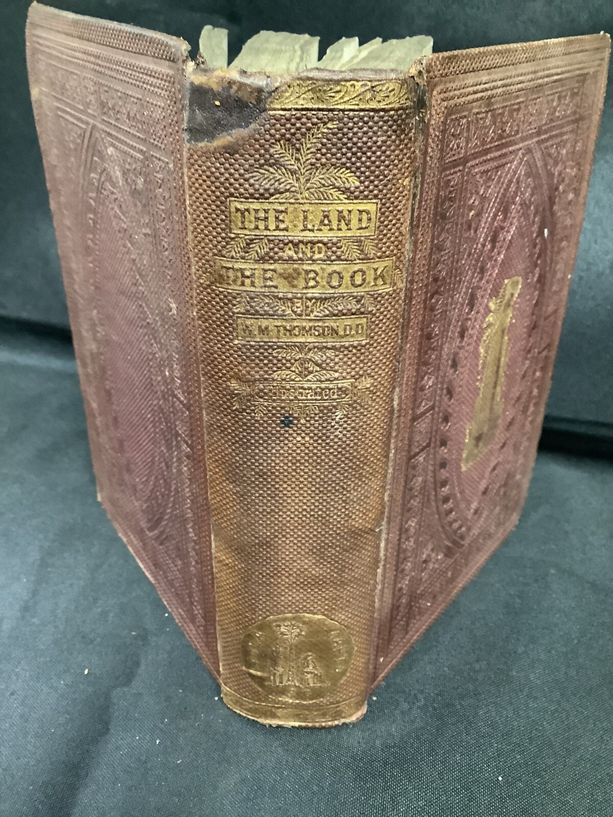 The Land And The Book Biblical Illustrations Holy Land Thomson HB 1860 Good