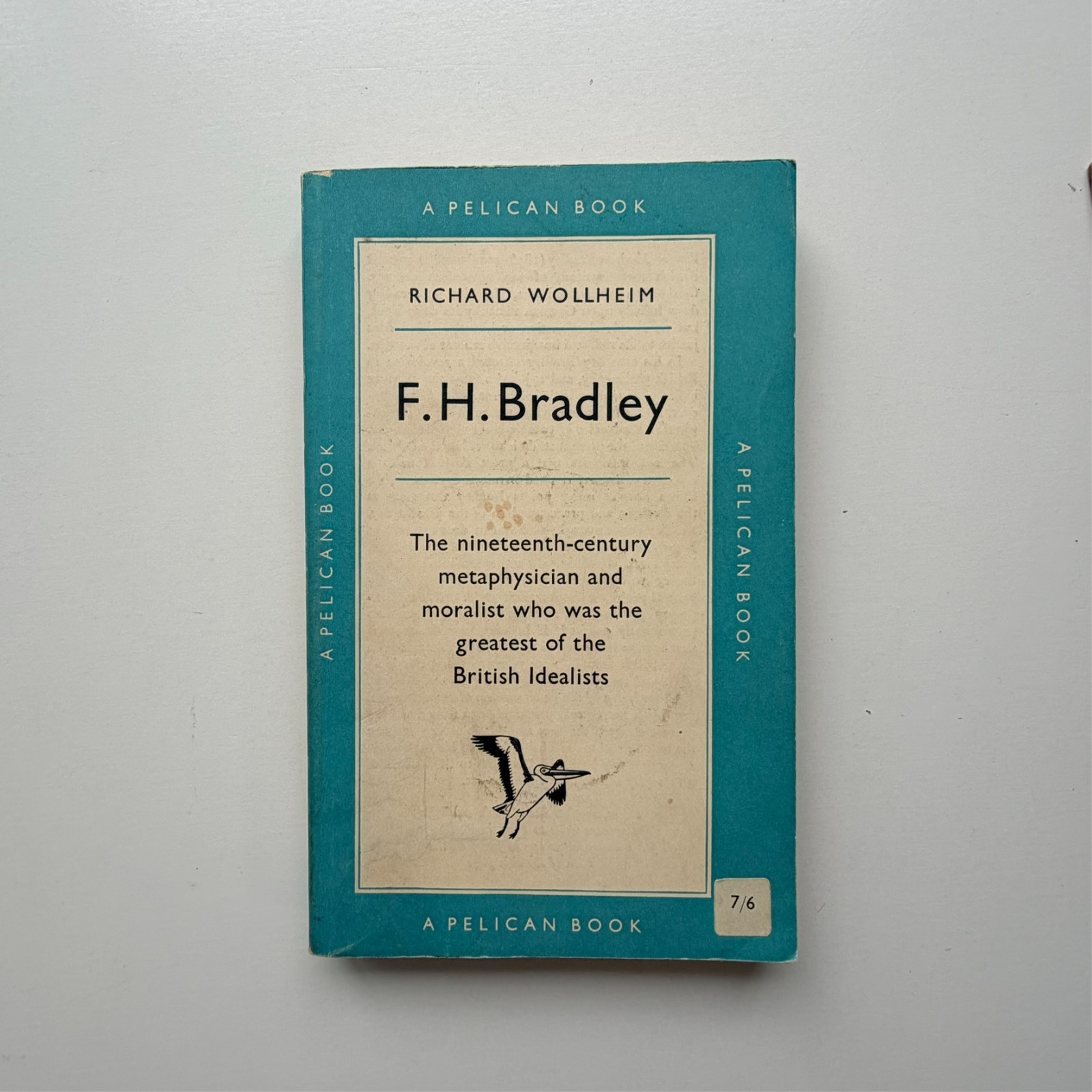 1959 F.H. Bradley – Richard Wollheim – Pelican Classics Softcover