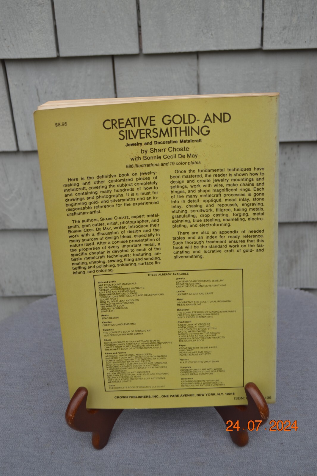 Creative Gold – and Silversmithing by Sharr Choate PB 1970