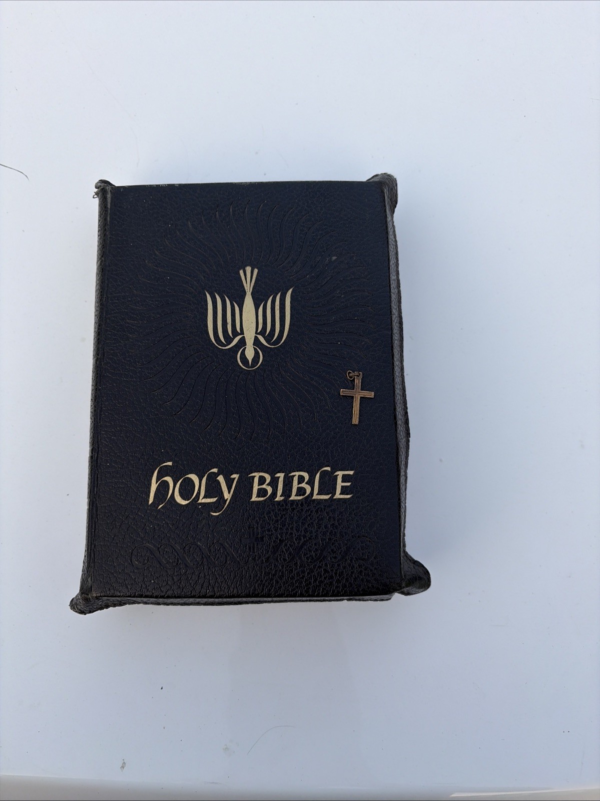 1961 Catholic Holy Bible Douay Confraternity P.J. Kenedy Broken Zipper