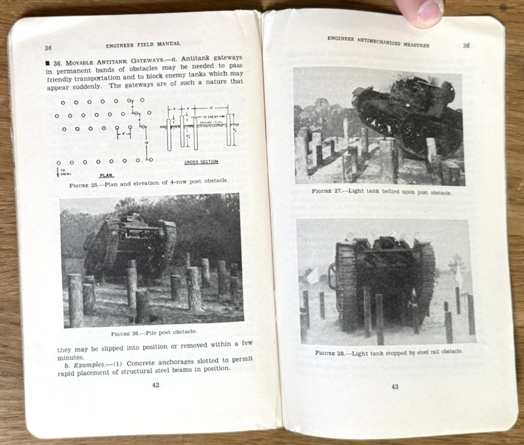 Engineer Antimechanized Measures 1940 US War Department FM 5-30 Antitank WWII