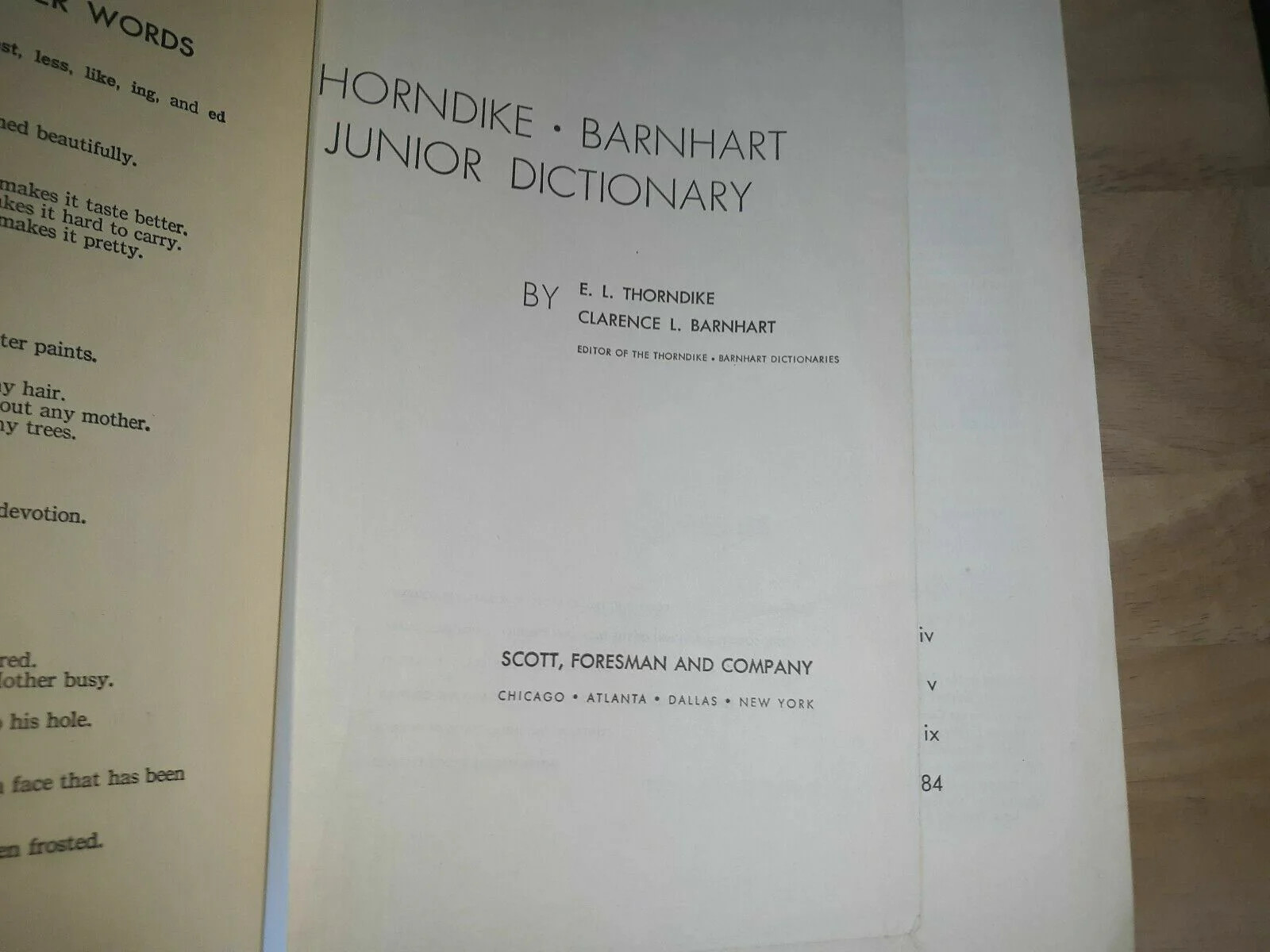 Thorndike Barnhart Junior Dictionary Children’s Reference Illustrations 1952