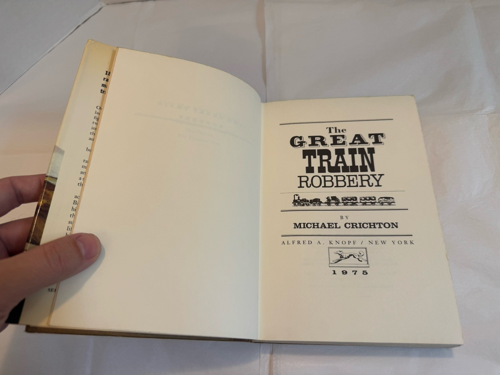 FIRST EDITION – Michael Crichton, The Great Train Robbery HCDJ 1975 VERY GOOD