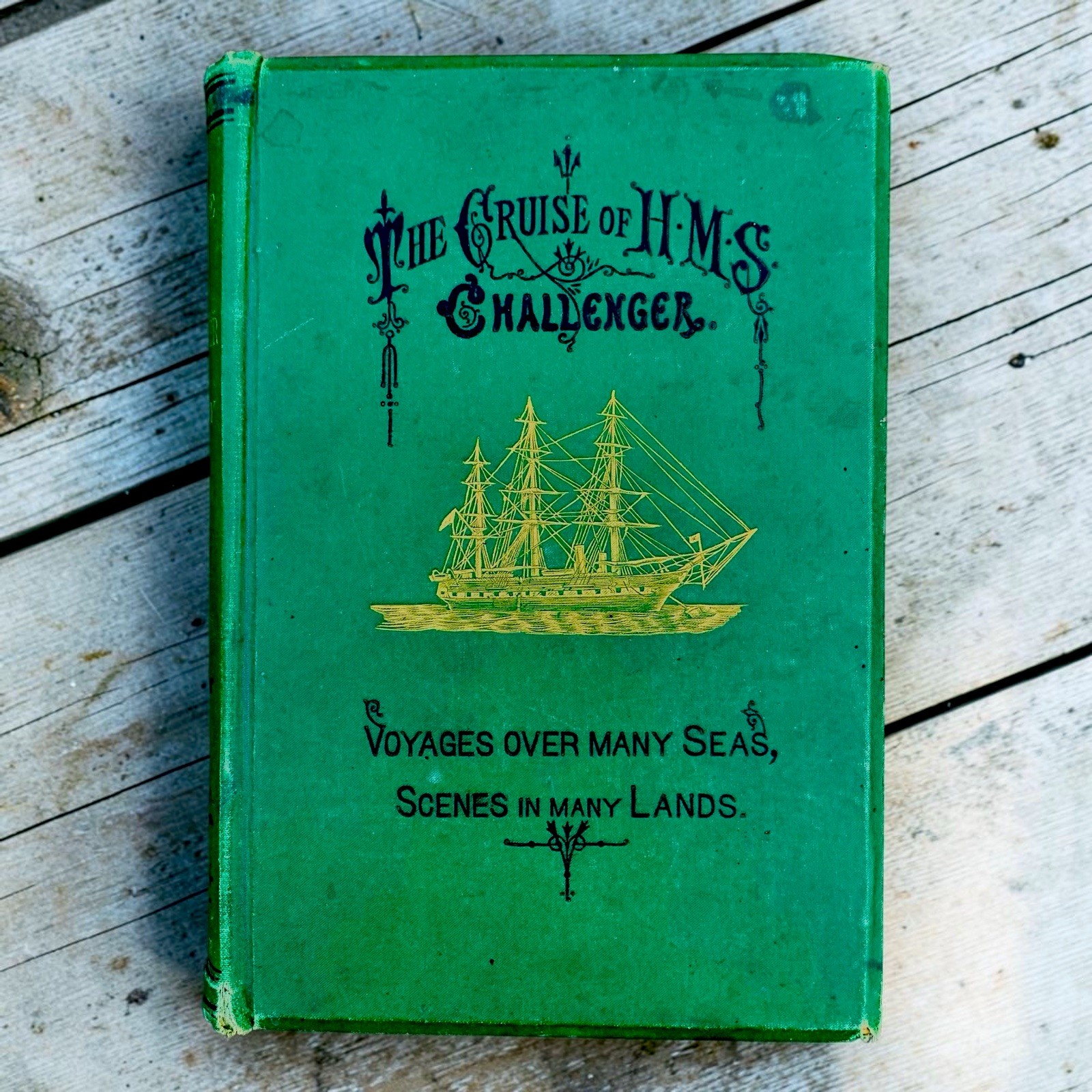 1878 Antique Historical Book Cruise of Her Majesty’s Ship HMS Challenger by Spry