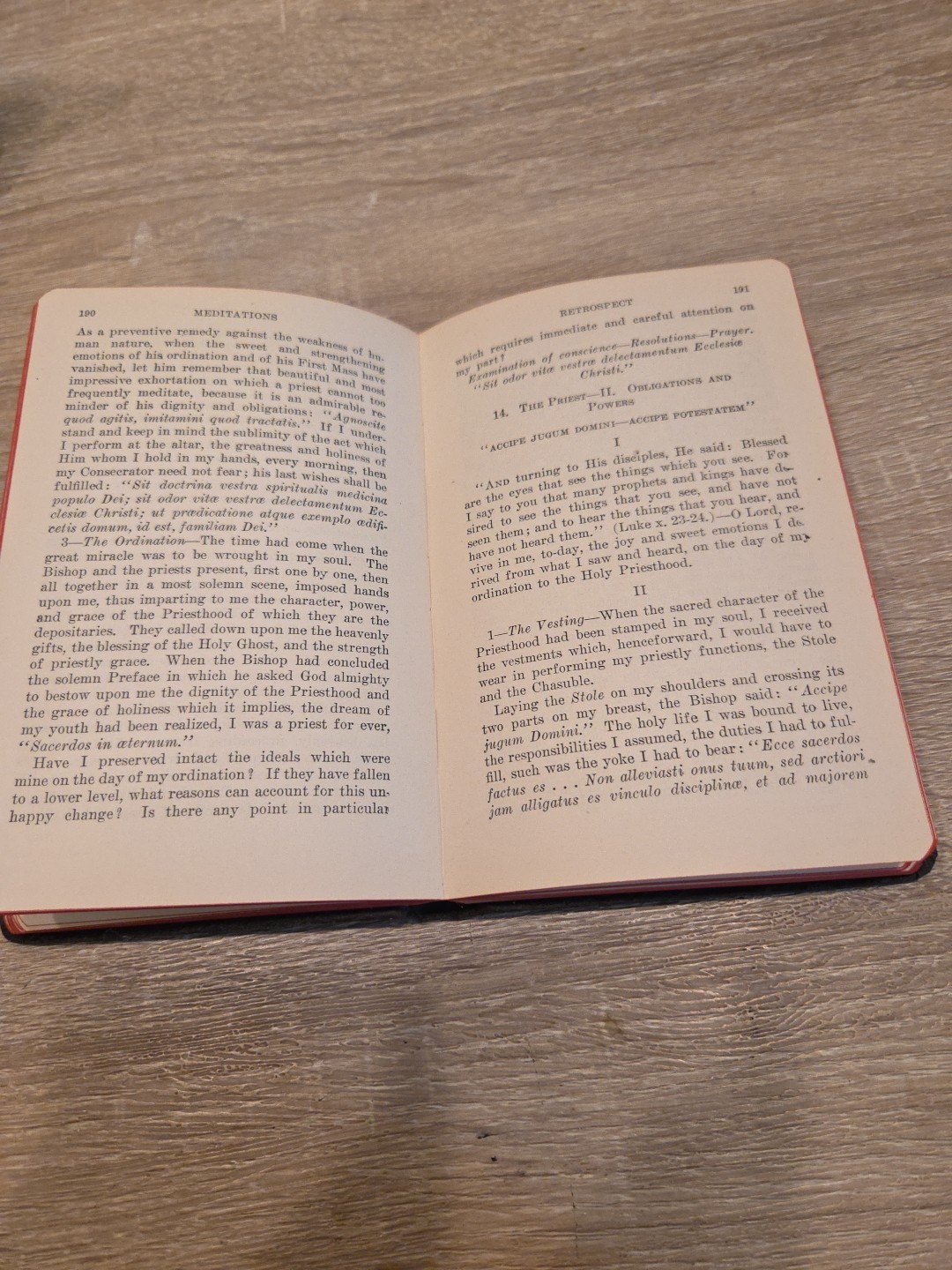 Vintage 1932 The Priest’s Companion Marcetteau Catholic Prayers Devotions