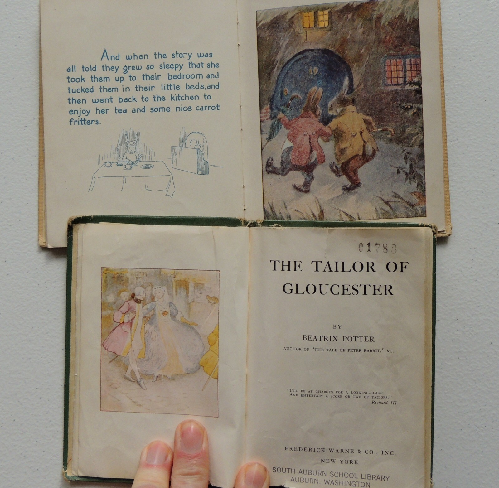 Tailor Gloucester Beatrix Potter 1931 Bunnykins Busy Day 1926 Allan Wright Lot 2