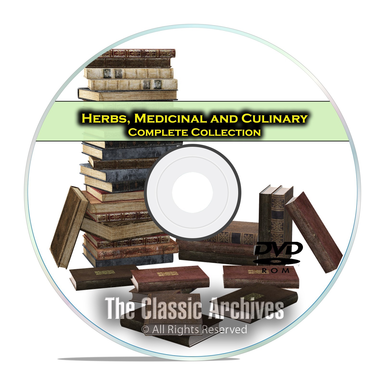 Herbs, Medicinal and Culinary, Healing Medicines Guides as well as Food, DVD-ROM