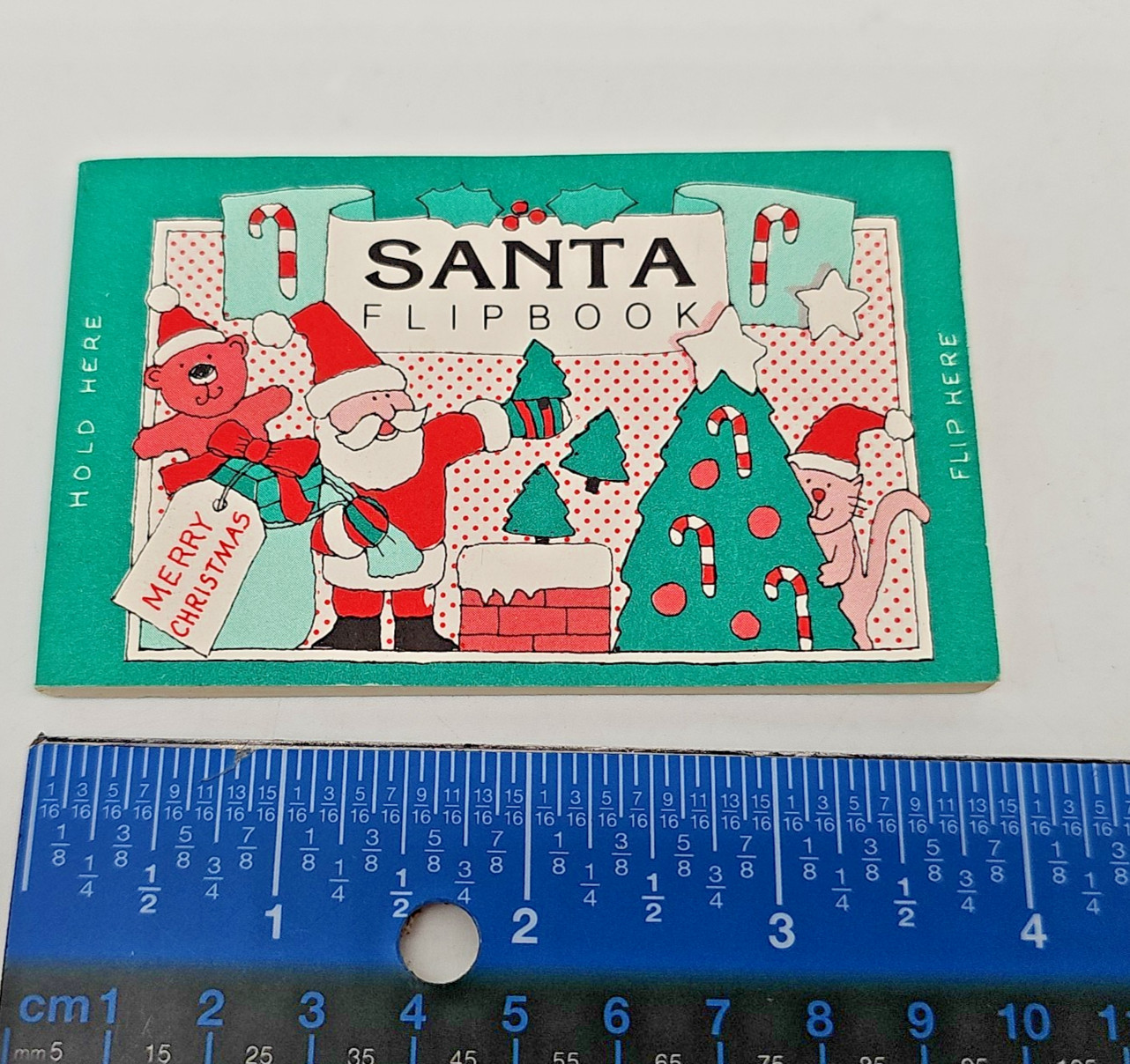 Santa Flip Book Jill Weber 1990 Frajil Farms Christmas Mini Booklet Vintage USA