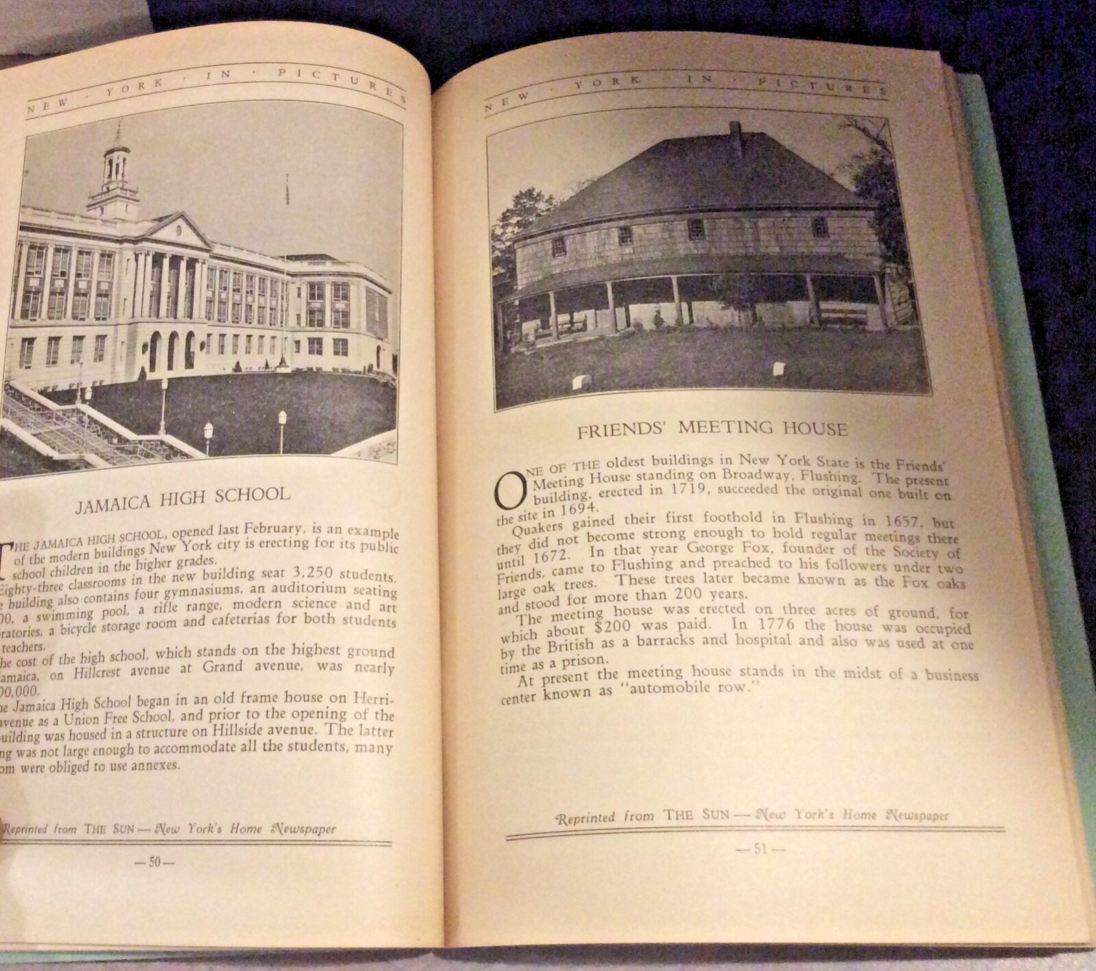 New York in Pictures Volume I & II – Reprinted From the New York Sun 1928