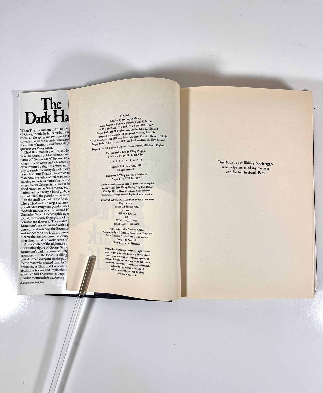 The Dark Half Stephen King First Edition First Printing HC DJ