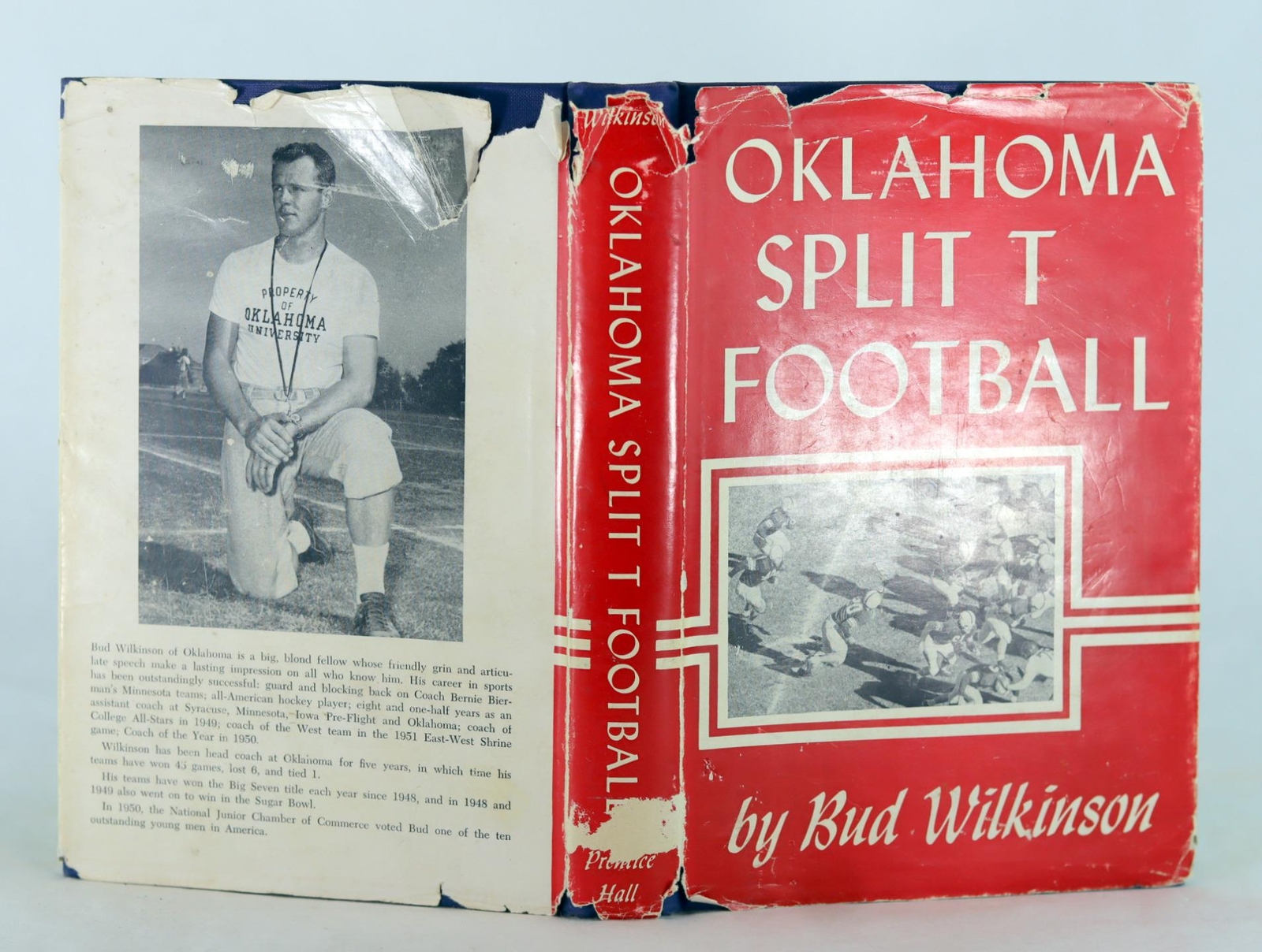 Charles Bud Wilkinson 1952 Oklahoma Split T Football Sooners Football HC w/DJ
