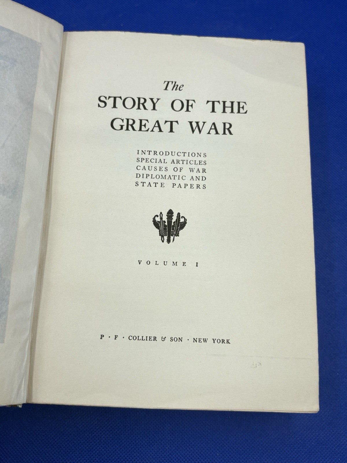 The Story of the Great War Vol. 1 (1916) 1st Edition VTG HC P.F Collier & Son