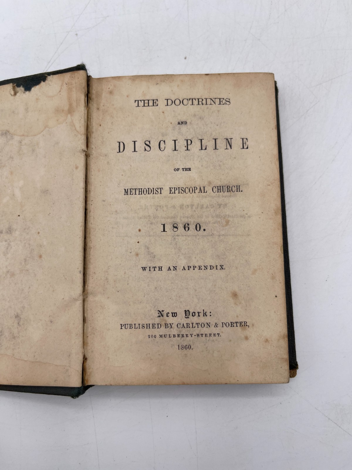 Antique The Doctrines And Discipline Of The Methodist Episcopal Church 1860