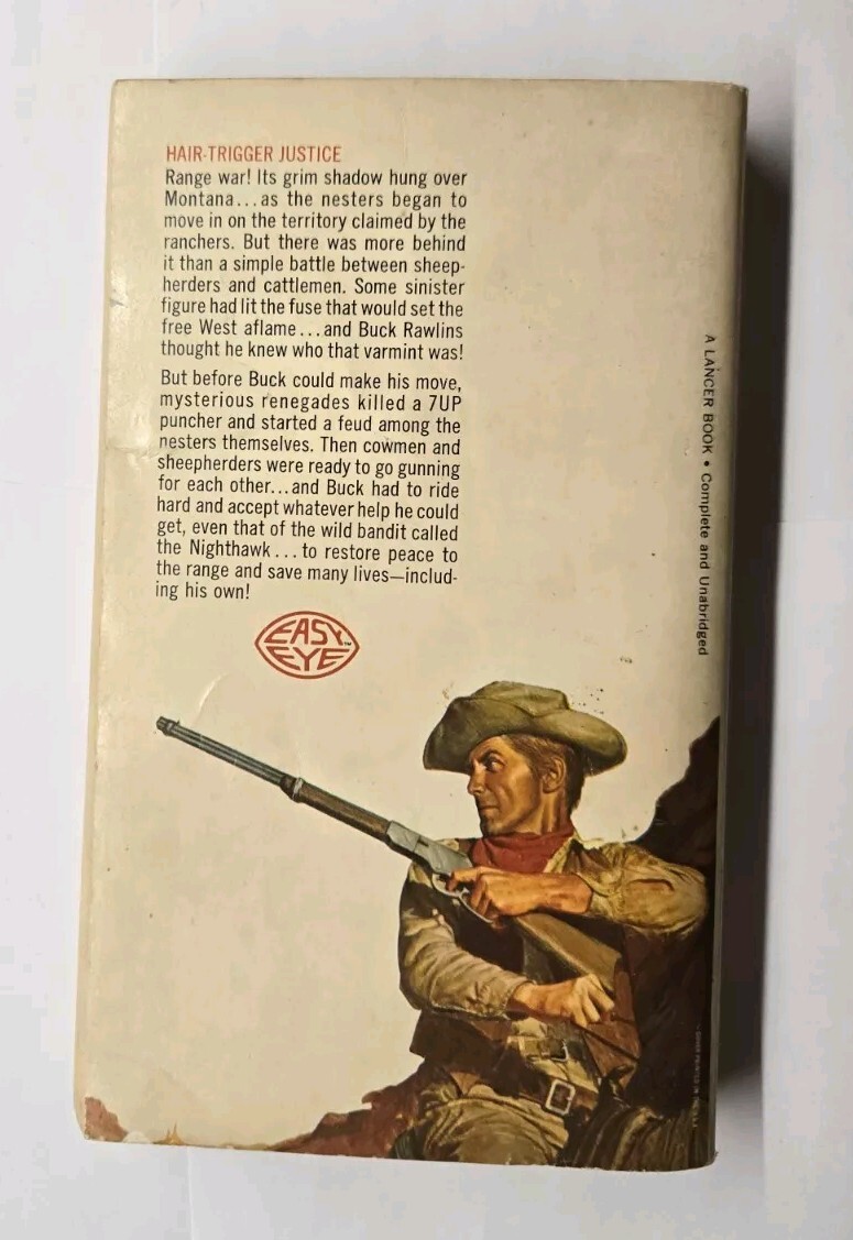 Barb Wire Walt Coburn 1968 Lancer Easy Eye Larger Type Print Paperback
