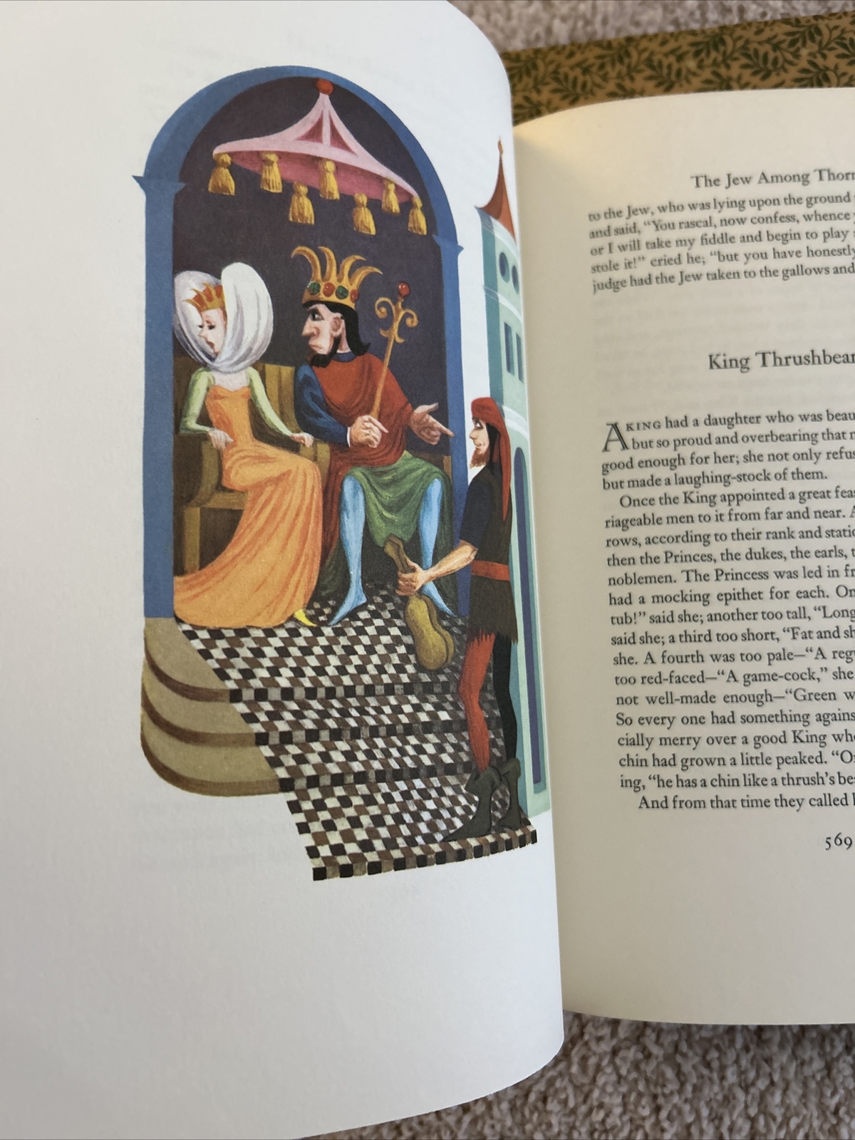 Vintage Grimm’s Fairy Tales Volume 1 and 2 Heritage Press HC 1962 with Sandglass