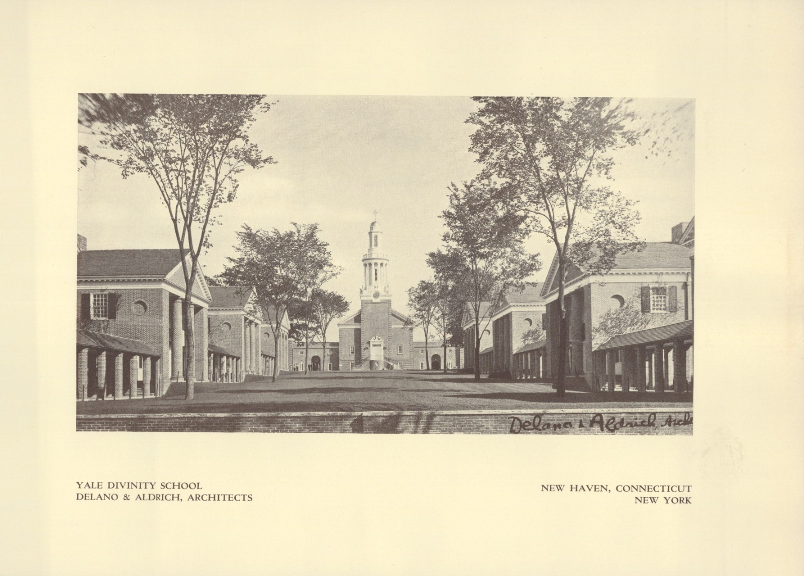 1933 Page * Yale Divinity School New Haven CT * Delano & Aldrich Architects