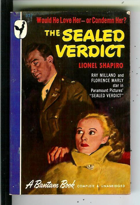 THE SEALED VERDICT by Shapiro, Bantam #357 crime gga film tie-in pulp vintage pb