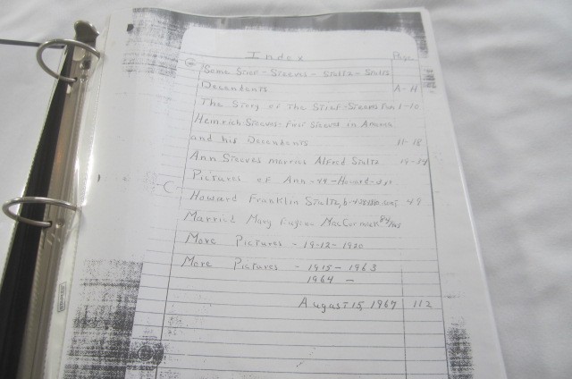 Three Ring Binder – The Stultz Family – 96 Pages – STIEF, STEEVES, STULTS