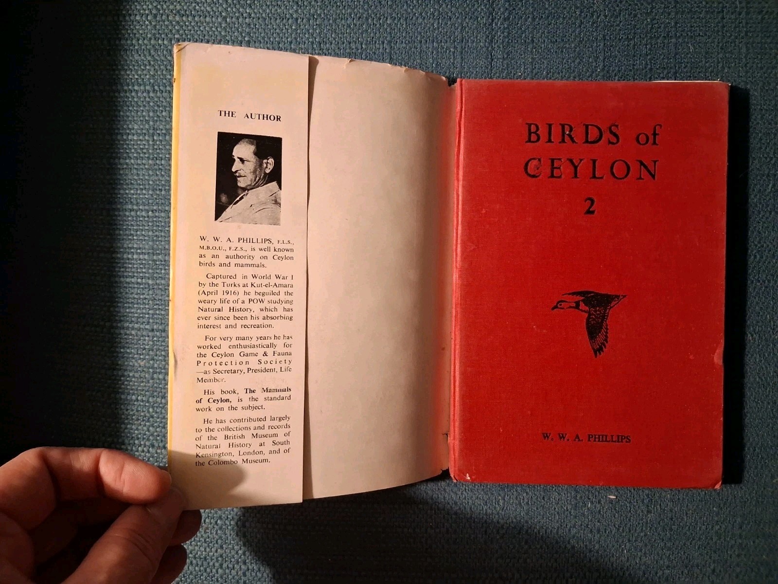 BIRDS OF CEYLON By W.W.A. Phillips Volume 2 From 1952 Sri Lanka 1st Edition Book